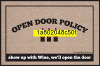 
High Cotton Doormat, Open Policy Wine
